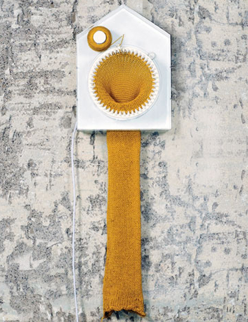 Horloge a tricoter, slow design